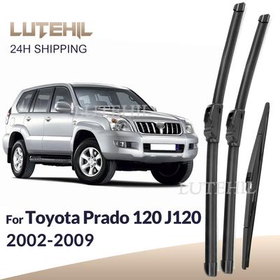 For Toyota Prado 120 J120 2002-2009 2003 2004 Wiper Front & Rear Wiper Blades Windshield Windscreen Window Brushes 22"+21"+16"
