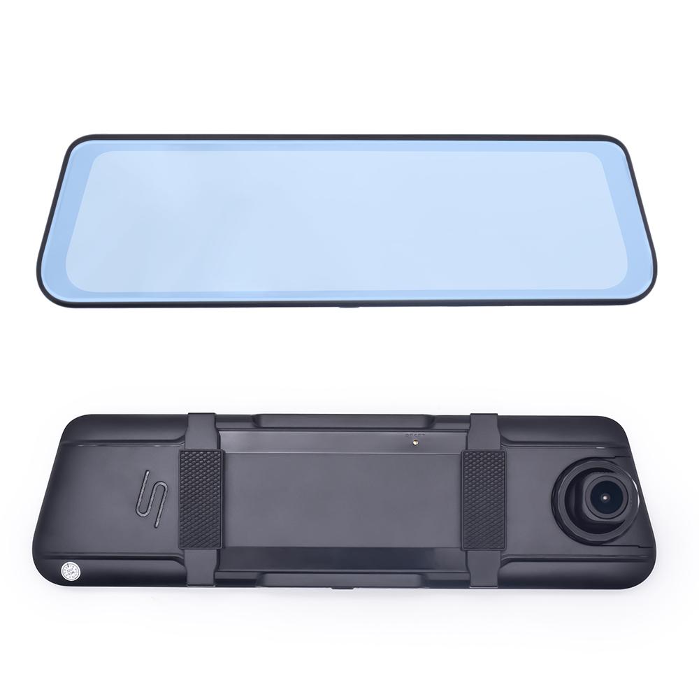9.66-Inch Full HD 1080P Car DVR Dashcam Vehicle Black Box with Dual Lens Rearview Camera Dash Cam Video Recorder