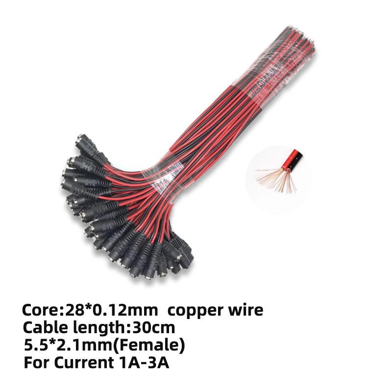 DIY 3/5/10PCS DC Connectors Male Female Jack Cable Wire Line Adapter Plug Power Supply 5.5*2.1mm