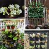 Wall-Mounted Vertical Garden: Non-Woven Felt Plant Bag for Home Gardening and Balcony Décor.  