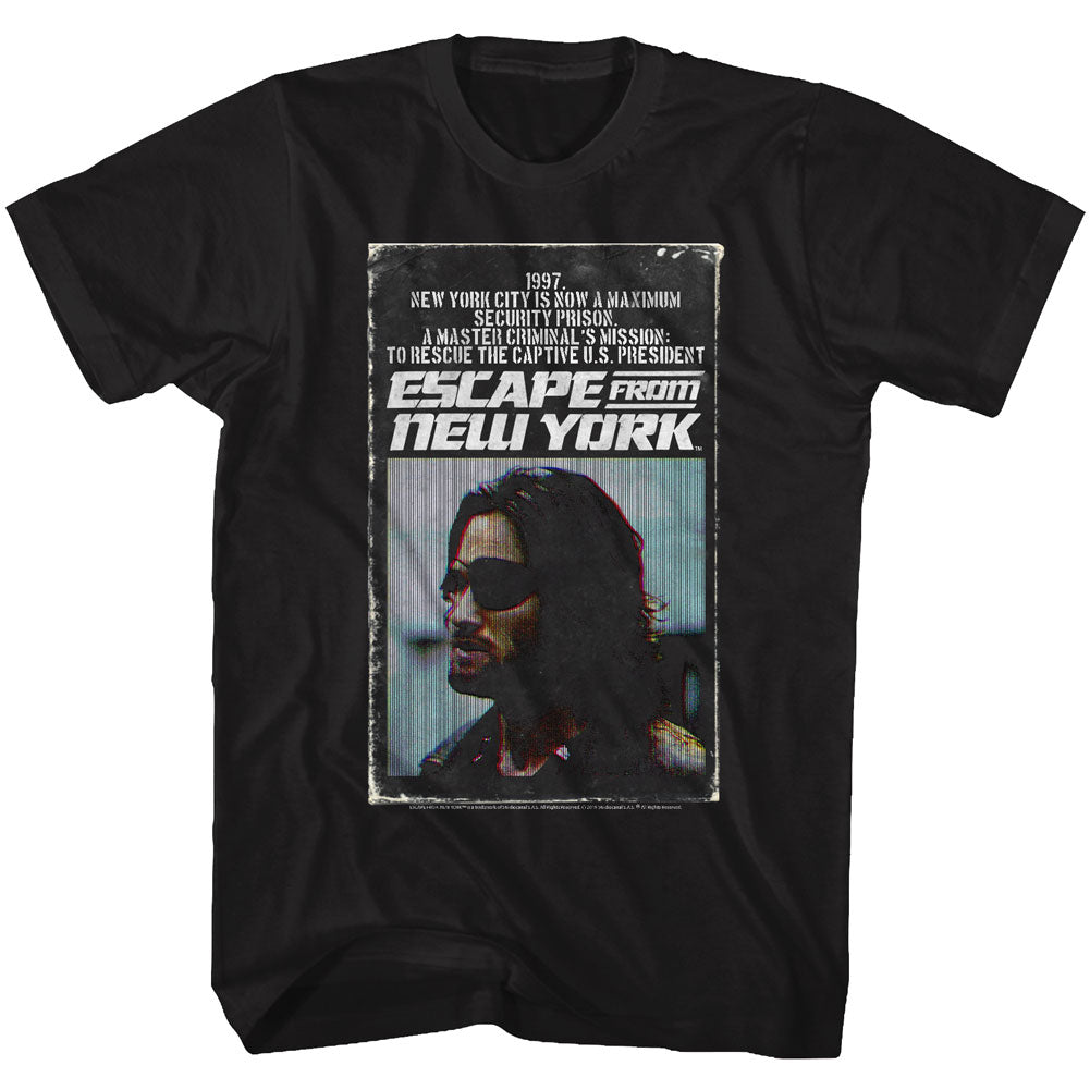

Escape From New York Snake Plissken Maximum Security Prison SciFi Action Movie Retro Graphic T Shirt Streetwear Cotton Tee 4XL