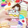 50 Ins Cake Graffiti Stickers Suitcase Car Notebook Refrigerator Water Cup Waterproof Decorative Stickers