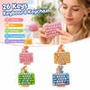 Mini 26 Keys Keyboard Keychain Animals Stress Relief Fidget Toy  Bag Ornaments