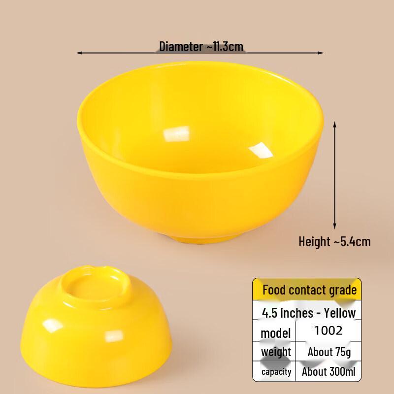 Sevenway Melamine Small Rice and Soup Bowls (10-Pack)