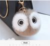 Fluffy Rabbit Fur Ball Pompom Owl Women Pompon Owl Female Toy Bag Car Trinket Jewelry Gift Bag Charm