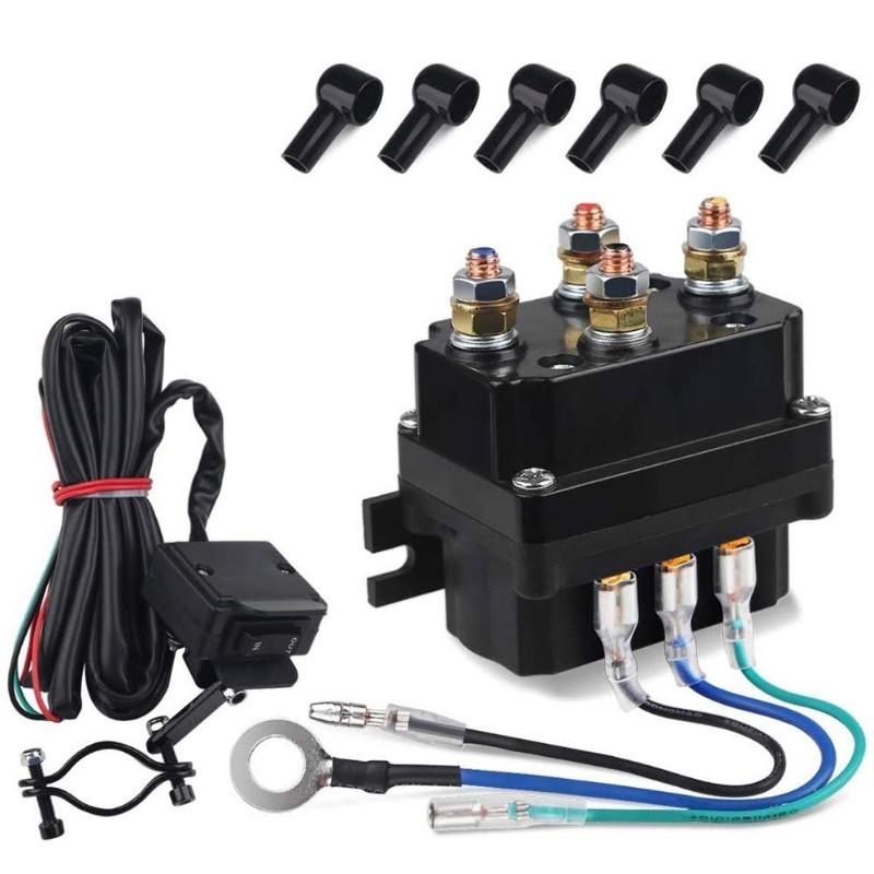 Remote Solenoid Relay 12V 250A Contactor Winch Control Kit Twin Wireless Remote Car Motorcycle Off-Roaders