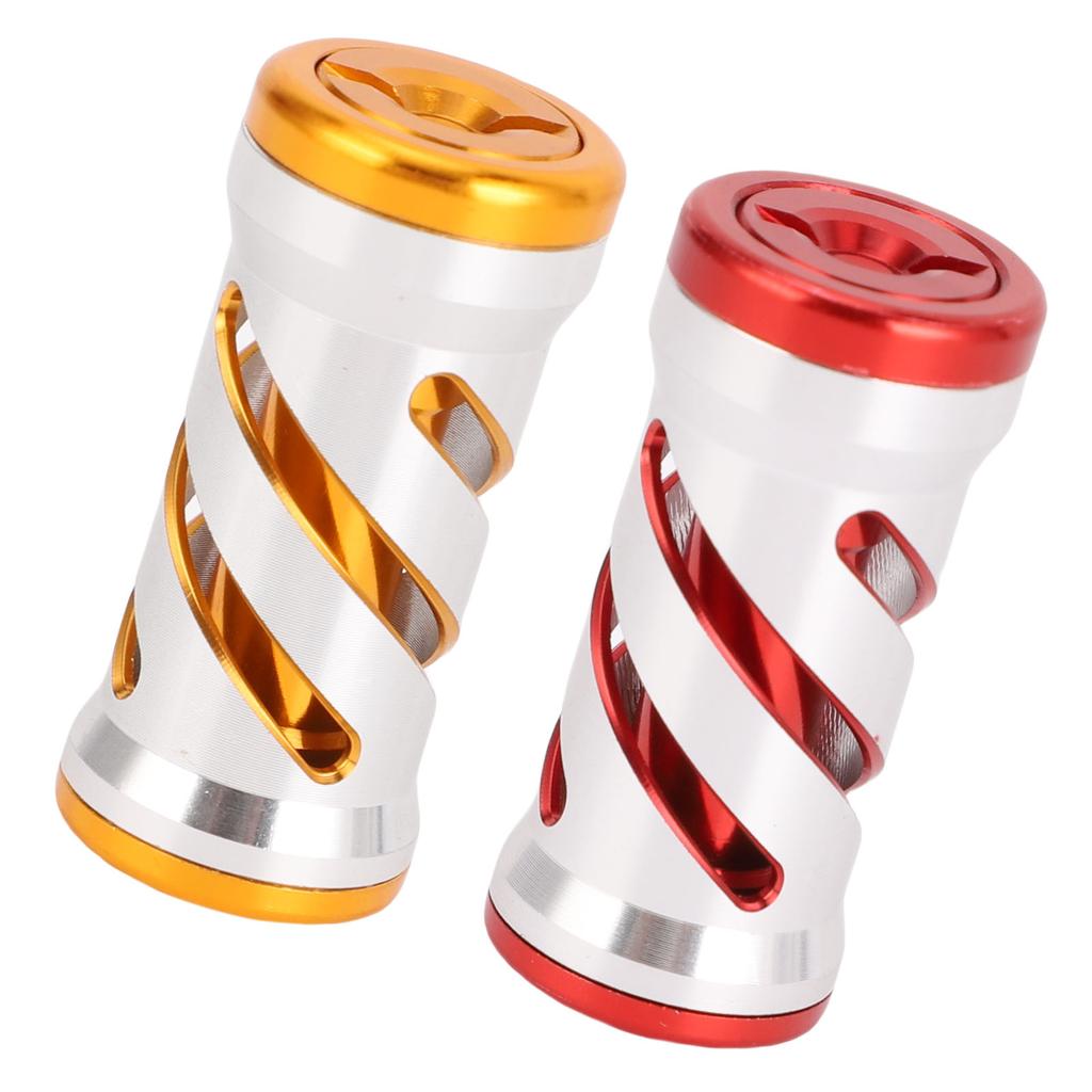 Fishing Reel Handle Grip Fishing Reel Handle Knob Alloy Lightweight Wear Resist Spiral Pattern Reel Handle Grip Ball