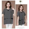 Striped Short-sleeved T-shirt for Women New Summer Top Stylish Half-sleeved T-shirt