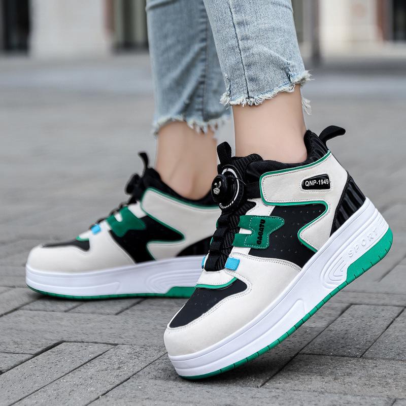 Children's Double-Wheel Deformation Roller Skates for Girls and Boys