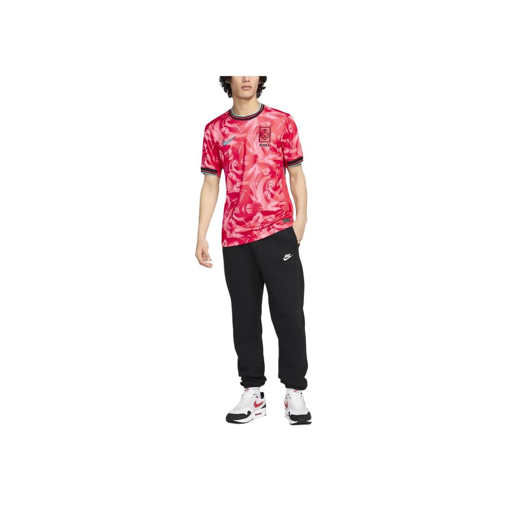 Nike Dri-Fit SS24 Korea Series Logo Fashion Round Neck Short Sleeve Football Shirt Men Tops Red HJ6546-679