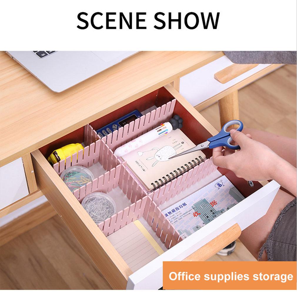 4pcs/set Adjustable Drawer Organizer Divider Household Storage Fence Drawer Divider Plate Bedroom Office Dresser Organizers