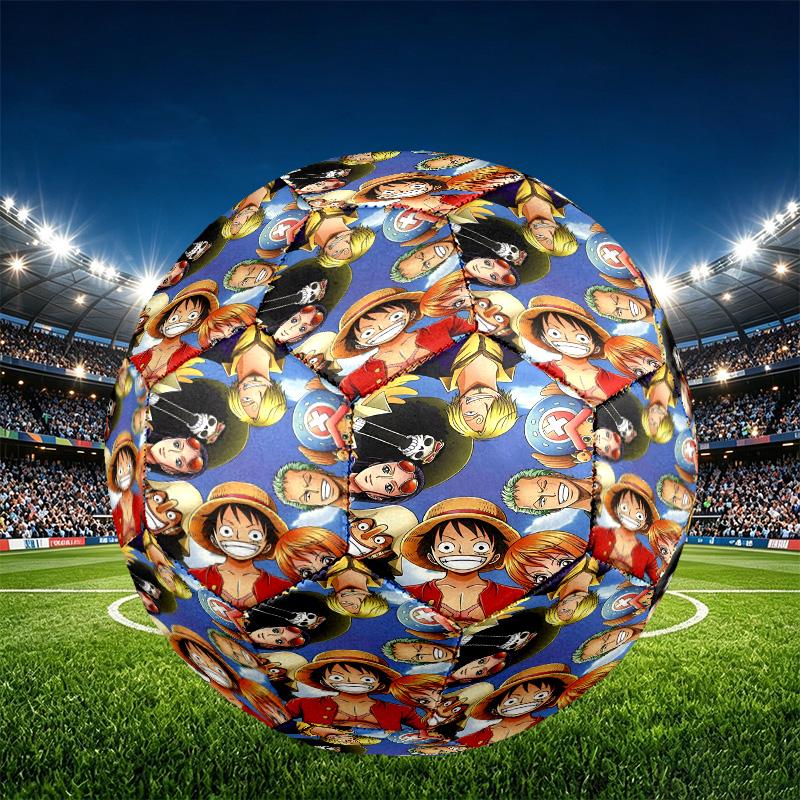 One Piece Print Size 5 Soccer Ball, PU Wear Resistant Football for Match Training and Daily Practice, Birthday Gift for Soccer Fans