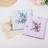 Breathable Cotton Bridal Handkerchief Delicately Woven Lace Accents Suitable for Sensitive Skin