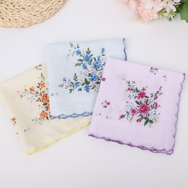 Breathable Cotton Bridal Handkerchief Delicately Woven Lace Accents Suitable for Sensitive Skin