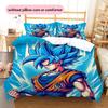 Son Goku Muster Bettwäsche Bettdecke Set Heimdekoration Geschenk (1 Bettbezug + 2 Kissenbezüge (ohne Füllung)).xwn