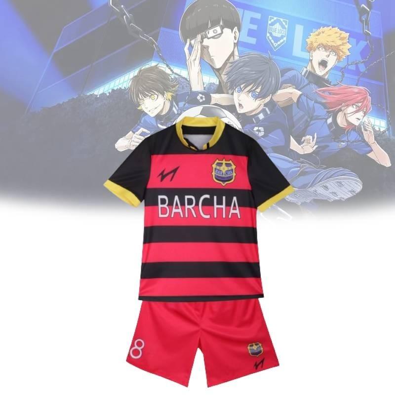 Bachira Blue Lock Meguru Cosplay Suit Comfortable Mens Sports Sleeve Short