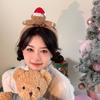 Christmas Gingerbread Man Hair Accessories: Cute Plush Headband & BB Clip Set