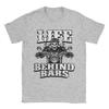 Life Behind Bars Motorcycle Skull Badass T Shirt Summer  Fashion T Shirts Adult  Cotton O Neck Plus Size Tees Awesome Tops