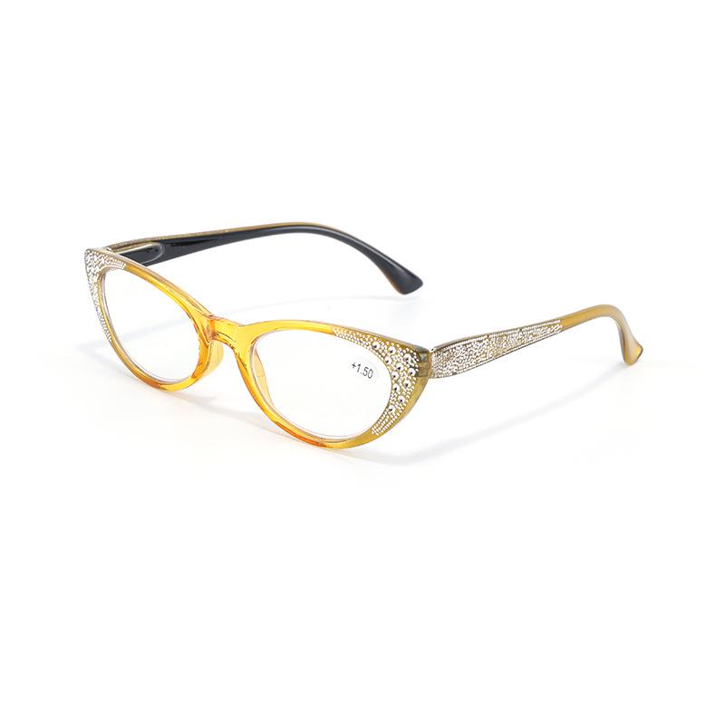 Women's Cat-Eye Diamond-Plated Anti-Blue Light Reading Glasses