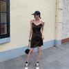 Women's Leopard Print Thin-strap Mini Dress Thin Strap V Neck Bodycon Dress Fitted Short One Piece Dress Suitable for Streetwear and Nighttime Outings