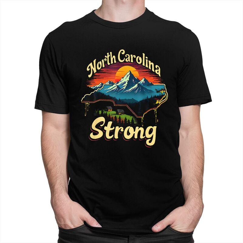 North Carolina Strong T Shirt for Men 100 Cotton Tshirt Fashion Summer Style Short Sleeve Tee Shirt Loose Fit Clothing Gift