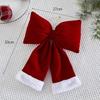 1-10PCS Christmas Velvet Bow 3D Hanging Decorative Tree Decoration Outdoor Festive Vintage Style Ribbon Christmas Party Supplies