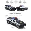 1/32 Alaşım Dodge Şarj Cihazı Polis Araba Modeli Döküm ve Oyuncak Araçlar Simülasyon Ses ve Işık Geri Çekin Koleksiyon Oyuncaklar Çocuklar Hediye