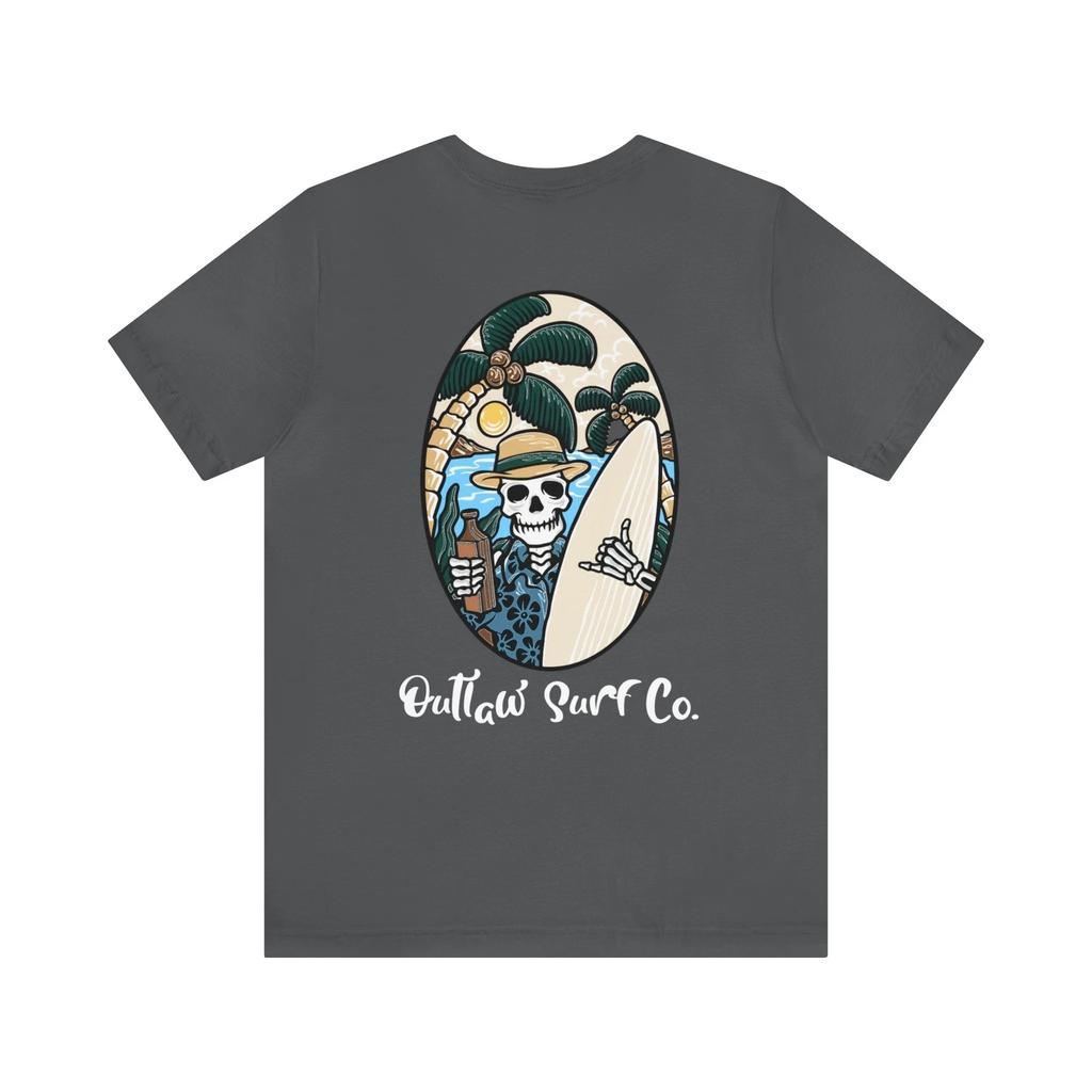 Outlaw Surf Skeleton Drinker T-Shirt