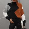 Women's Temperament Loose Color In The Turtleneck Knitting Sweater
