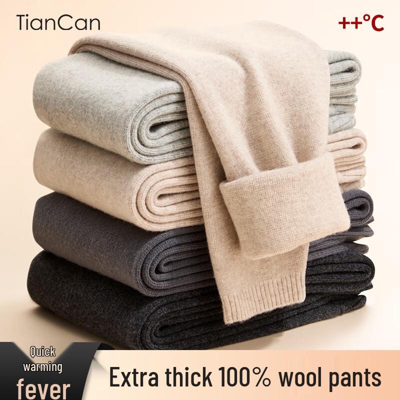 

Женские термофлисовые леггинсы с высокой талией из 100% шерсти 3XL