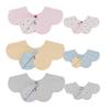Konny Reversible Bib Set of 3 Baby Bibs Rolling Absorbent and Simple for Girls and Boys Baby Coordination Baby Shower Gift Stylish Present 3 Pieces