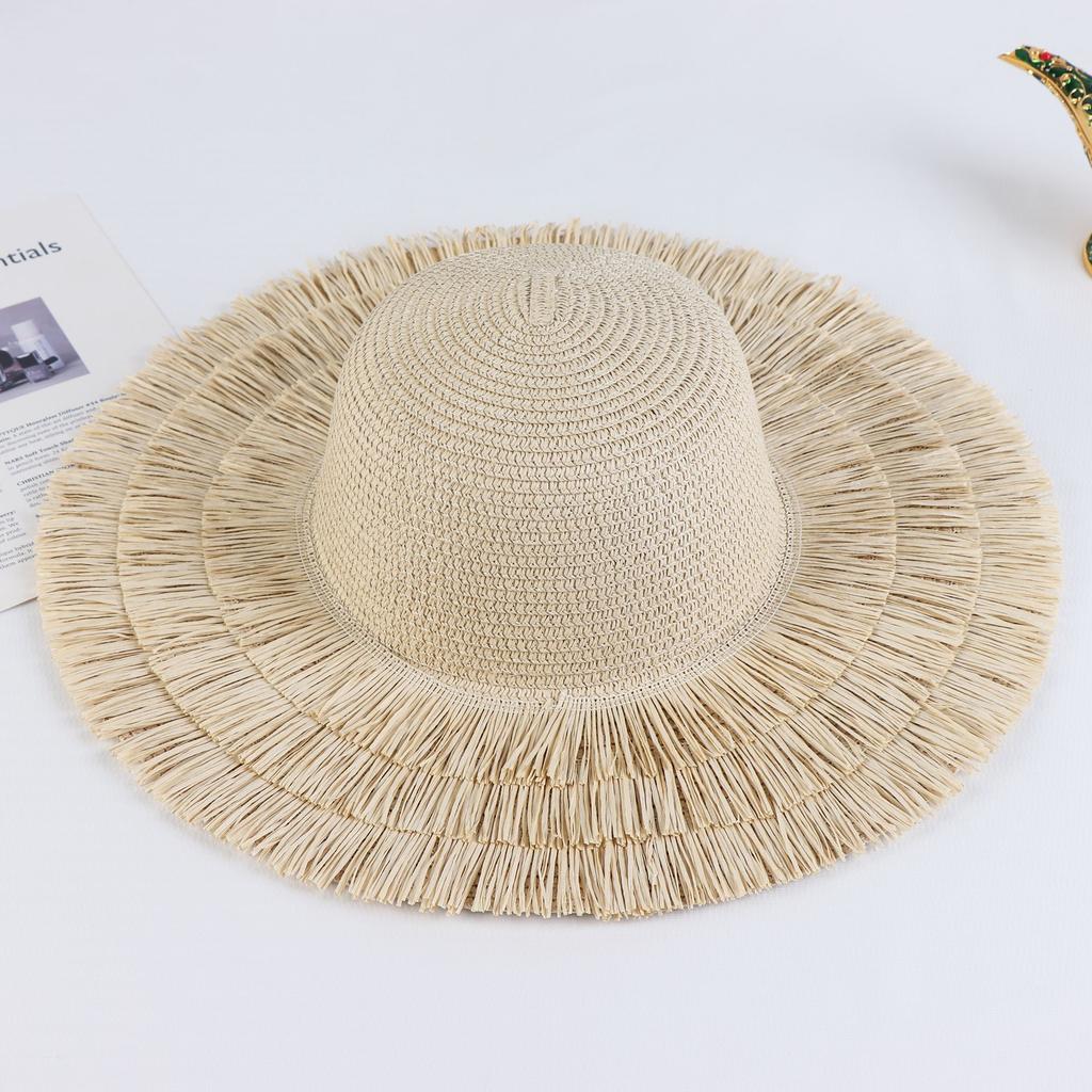 Summer Women's Hats Sunshade and Sun Protection Hats Big Seaside Vacation Straw Hats Travel Sun Hats