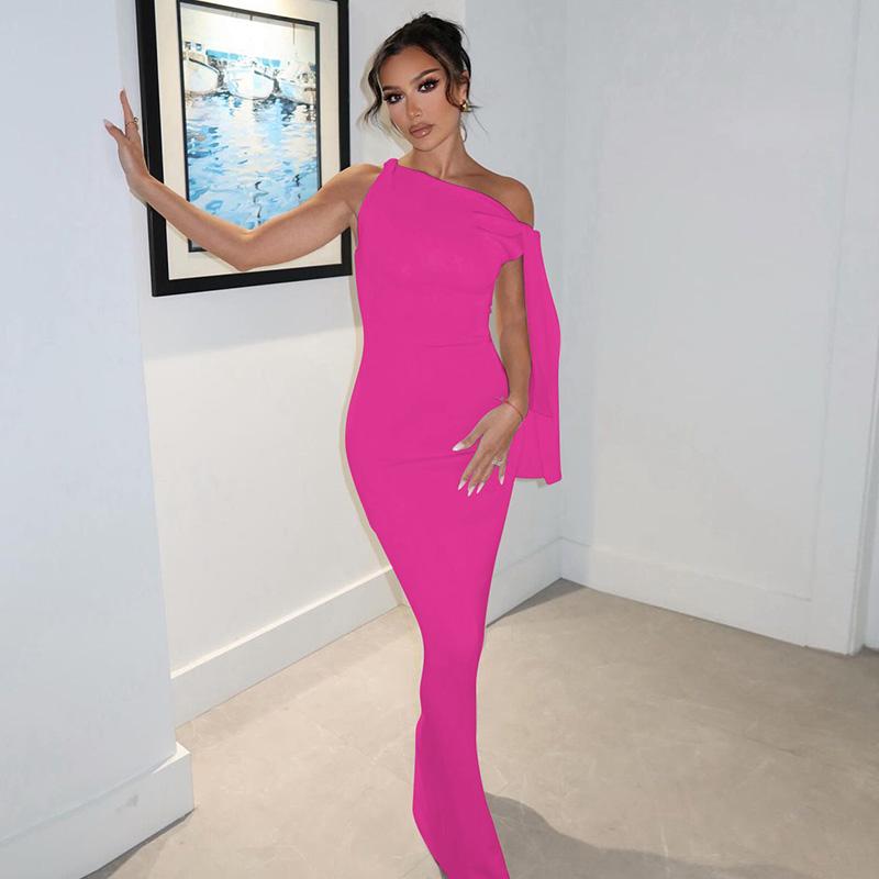 Móda Solid O Neck Bez rukávů Patchwork Sexy Bodycon Maxi Plesové šaty Letní Ženy Oblečení Party Festival Club Y2K