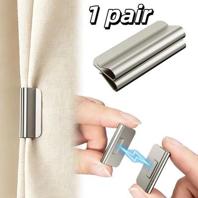 Magnetic Magnetic Curtain Clips Reusable Curtain Fasteners Window Drape Holders  Living Room