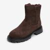 Young Age Women Trend Worker Platform Boots Brown