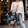 Space Planet Printed Tote Bag Portable Trendy Casual Handbag for Daily Use