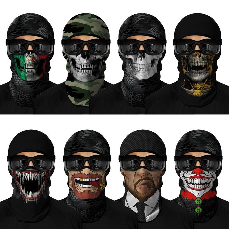 1PC summer sunscreen headgear men and women outdoor locomotive riding helmet lining headgear fishing funny face kini face mask