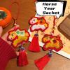 New Cute Pony Tassel Ornament Charm Pendant Year Of The Horse Sachet Pendant Car Decoration Hanging Rope Chain Party Decor