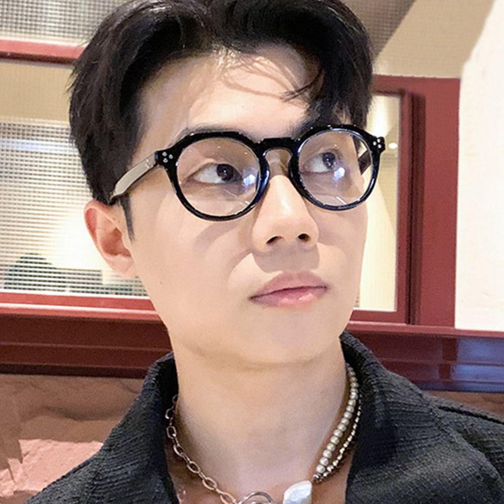 Korean Round Anti Blue Light Glasses Women Men  New Optical Spectacle Trendy Eyeglasses Computer Goggles Reading Eyewear