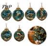 Ornamenti per Feste Fantasy Blu Oro, Palline di Natale a Tema Oceano, Palline Trasparenti Luminose con Medusa Tartaruga Polpo Raffinata Decorazione da Appendere