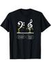 Bass Clef Treble Clef Music Joke Graphic Tee Mens Casual Short Sleeve Cotton TShirt