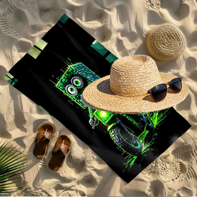 Gamer Print Beach Towel Design, Soft, Lightweight. for Home Bathroom, Spa, Pool, Yoga, Surfing, Camping, Gift for Family, Friend