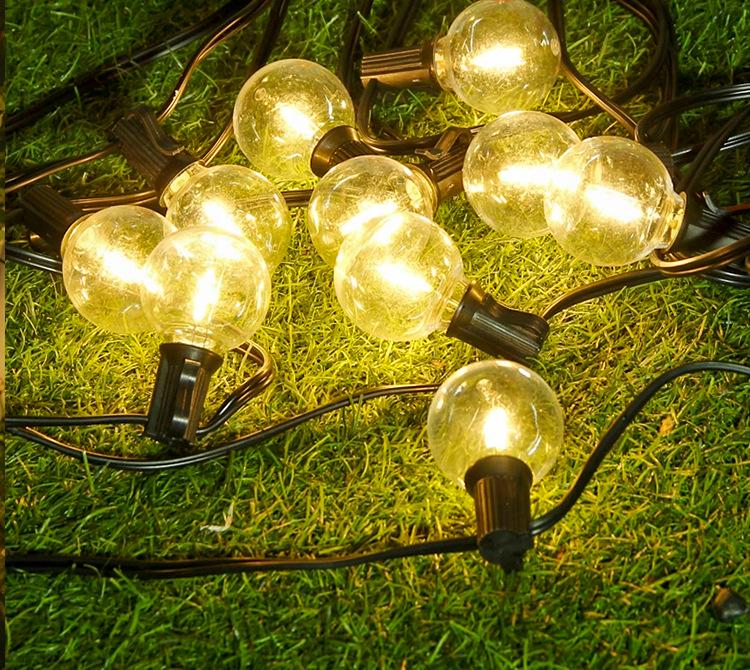 Rainproof G40 Solar Decorative String Lights for Home & Courtyard, Ideal for Festive Ambiance