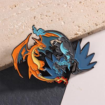 Pokemon Charizard Rayquaza Metalowa Broszka Pikachu Cartoon Kawaii Odznaka Anime Prezenty