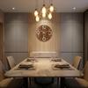 8 Inch 3D Wall Clock Wooden Glowing Hanging Clock Modern Luminous Wall Clock  Living Room