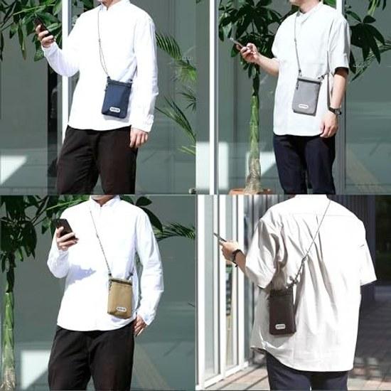 Hakuba OUTDOOR PRODUCTS Smartphone Pouch 06 Black Crossbody Shoulder Bag Wallet AMZODSPP06BK