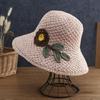 Women Summer Straw Hat Wide Brim Sun Hat With Simple Bowknot Casual Fisherman Cap Fresh Beach Sun Protection