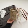Ribbon Design Small Straw Crossbody Bags for Women 2024 Fashion Summer Shoulder Bags Lady Travel Handbags Female Weave Beach Bag