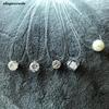 5 Colors Dazzling Zircon Necklace Invisible Transparent Fishing Line Simple Pendant Necklace Jewelry For Women Pearl Jewelry