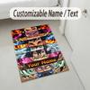 Personalized Crystal Velvet Carpet,Demon Slayer Custom Printed Name, Plush Area Rug For Home Indoor Decor